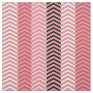 Chic-moderne rosa veränderte Zickzack Streifen Stoff