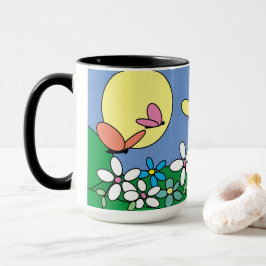 CHIC MODERNES HÜBSCHES BLUMENPATTER TASSE