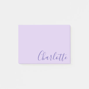 Chic modernes lila Schriftart vollständig anpassba Post-it Klebezettel
