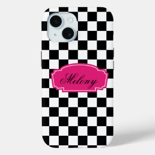 Chic Monochrome Elegance mit rosa Akzent Case-Mate iPhone Hülle