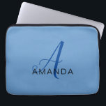 Chic monogram beruflich schlicht ADD YOUR NAME Laptopschutzhülle<br><div class="desc">Karo in unseren modernen minimalistischen Vorlagen,  um Ihnen bei der Gestaltung Ihrer beruflichen Produkte zu helfen. Einfache Bearbeitungsprogramme. Unterschiedliche Typen und Größen,  Farbe und Schriftart.</div>