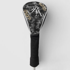 Chic Monogram Black Golf Headcover