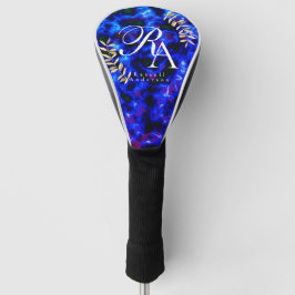Chic Monogram Blue Golf Headcover