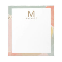 Chic Monogram farbenfrohe Abstrakte Formen