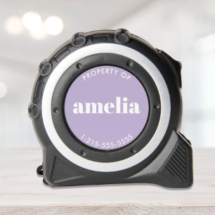 Chic Monogram Lavender Lila Maßband