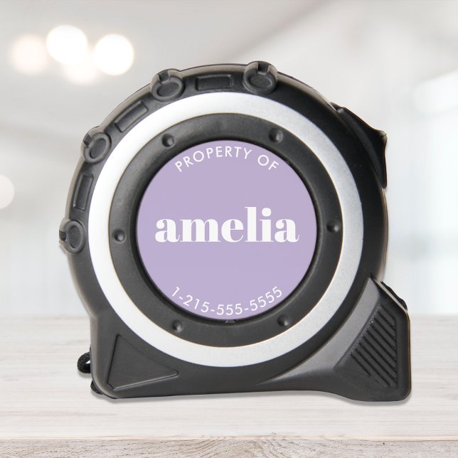 Chic Monogram Lavender Lila Maßband (Von Creator hochgeladen)