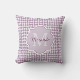 Chic Monogram Light Lila Hahnentrittmuster mit Nam Kissen