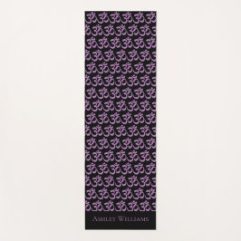 Chic Monogram Lila Om Symbol Pattern Schwarz Yogamatte