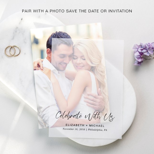 Chic Monogram Wedding Overlay (Elevate your save the dates and wedding invitations with the timeless beauty of vellum overlays)