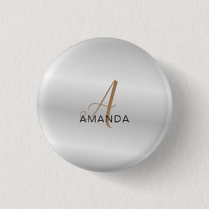 Chic Monogramm beruflich schlicht fügen Sie Ihren  Button