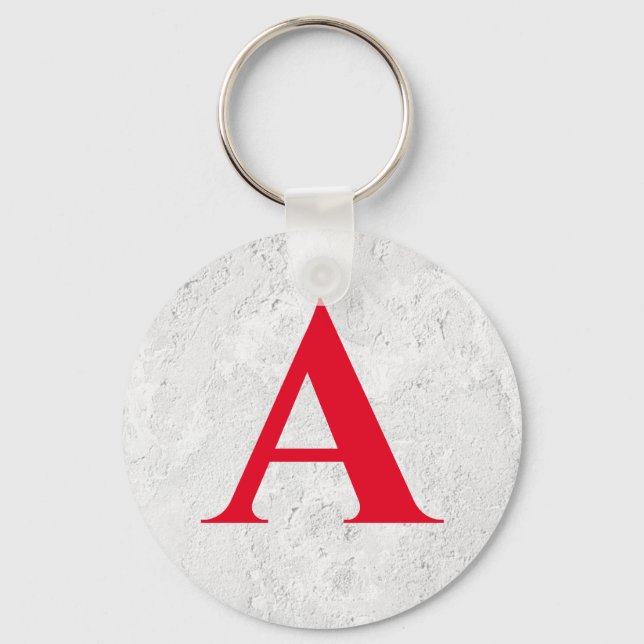 Chic Monogramm beruflicher schlichter Name Schlüsselanhänger (Vorderseite)