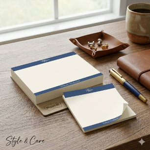 Chic Monogramm Notizen mit individuellem Namen