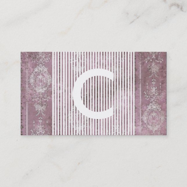 Chic Monogramm Termin Erinnerung (Vorderseite)