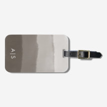 Chic monogrammiertes Wasserfarbe-Davy-Grau-Ombre