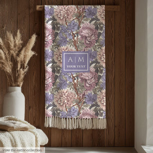 Chic Morris inspiriert Pastellrosa lila Blüte Fleecedecke