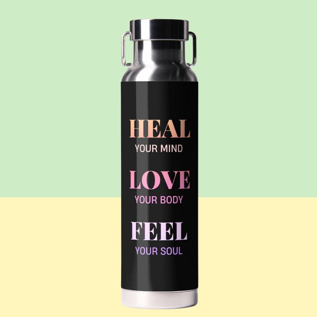 Chic Motivierend Black Pattern Trinkflasche (Stay Cool This Summer: Personalized Water Bottle for Hydration & Inspiration)