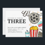 Chic Movie Night Cinema Party Kindergeburtstag Einladung<br><div class="desc">Niedlich Movie Night Cinema Party Kindergeburtstag Einladung</div>