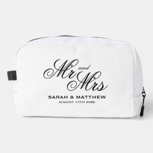 Chic Mr. & Mrs. Honeymoon Toilettenbeutel Hochzeit Waschbeutel