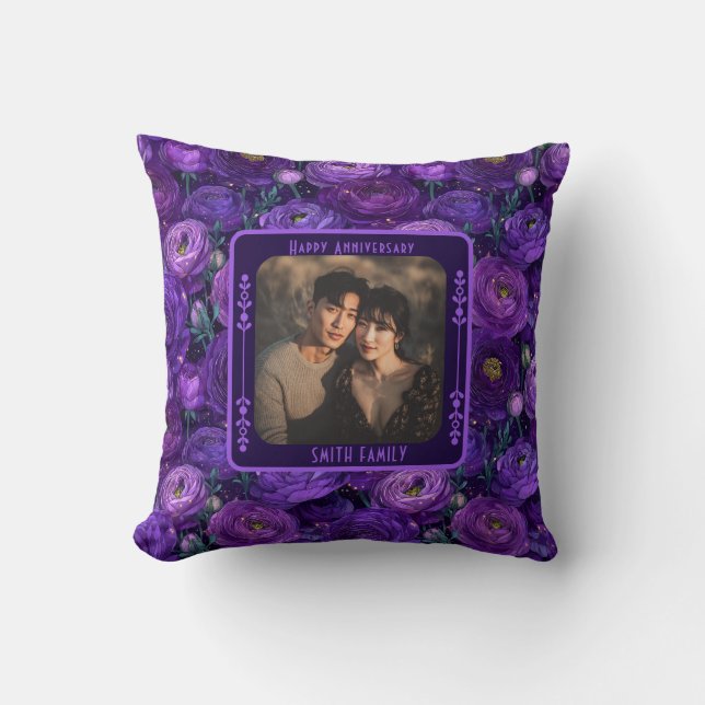 Chic Mr. und Mrs. 5th Anniversary Throw Pillow für Kissen (Vorderseite)