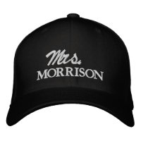 Chic Mrs Last Name Schwarzweiß niedliche Hochzeit