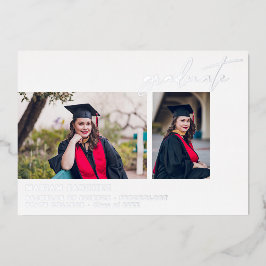 Chic Multi 2 Photo Graduation Foil Faire-part