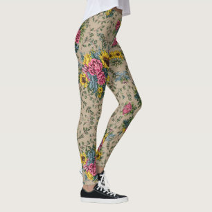 Chic Multicolor Blumenmuster Leggings