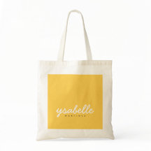 Chic Mustard Yellow Einfache, feine Schreibschrift