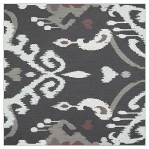 Chic mutiges neutrales Schwarz-weißes ikat Stoff