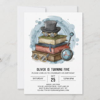 Chic Mystery Detection Geburtstag Einladung