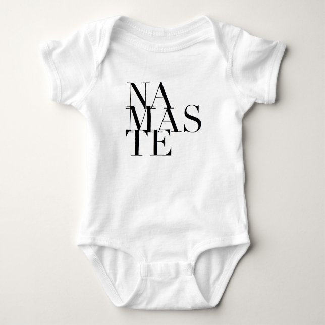 Chic Namaste Yoga Inspiriert Bodysuit Baby Strampler (Vorderseite)
