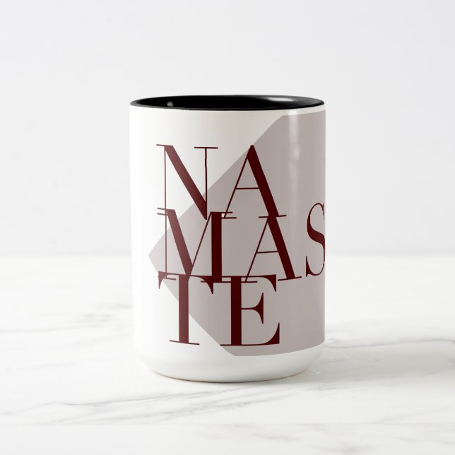 Chic Namaste Yoga Inspiriert | Große Tasse (Mittel)