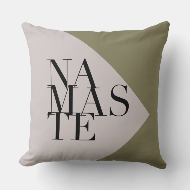 Chic Namaste Yoga Inspiriertes Square Pillow Kissen (Vorderseite)