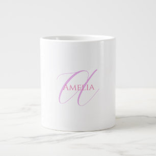 Chic Name Monogram Initial Letter Calligrafy Jumbo-Tasse
