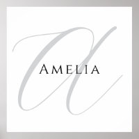 Chic Name Monogram Initial Letter Calligrafy