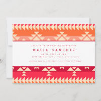 Chic Native American Southwest Red Baby Dusche