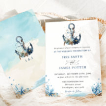 Chic Nautical Anchor Beach Moderne Hochzeit