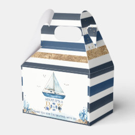 Chic Nautical Boat Ahoy Es ist eine Baby-Dusche Geschenkschachtel