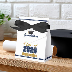 Chic Navy Blau Abschlussklasse 2026 Individuelle A Geschenkschachtel