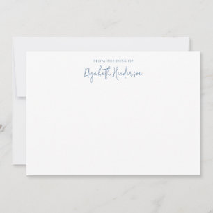 Chic Navy Blau Schrift Mitteilungskarte