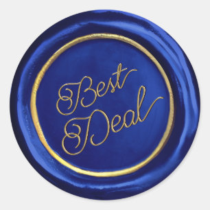 Chic Navy Blue & Gold Meilleur marché Stickers cir
