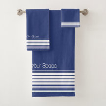 Chic Navy Striping Personalisiert