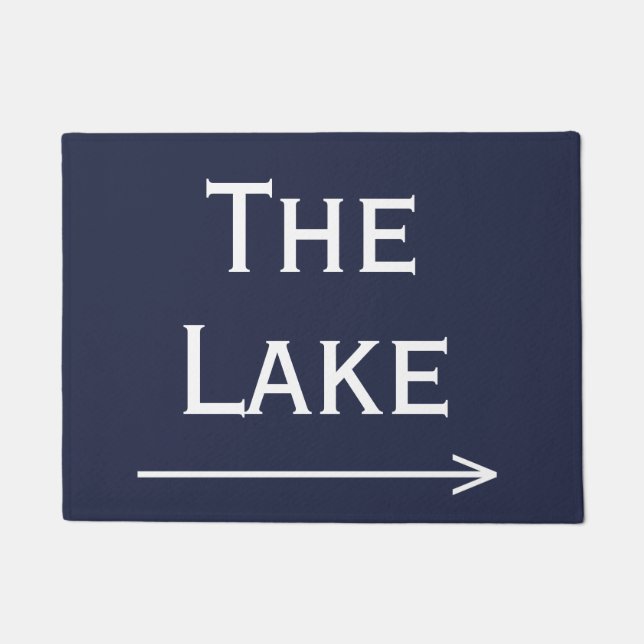 Chic Navy und White Lake & Arrow Doormat Fußmatte (Vorderseite)