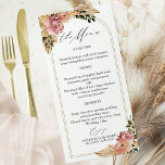Chic Neutral Colors Boho Floral Wedding Menu Cards Menükarte<br><div class="desc">Das Wesen des schicken,  boho-inspirierten Designs mit fesselnden Moody-Erdtönen und schönen Blumenelementen erfassen. Passen Sie es einfach mit Ihren persönlichen Daten an.</div>