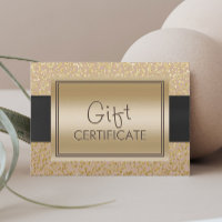 Chic Neutral Gold Empreinte de léopard Certificats