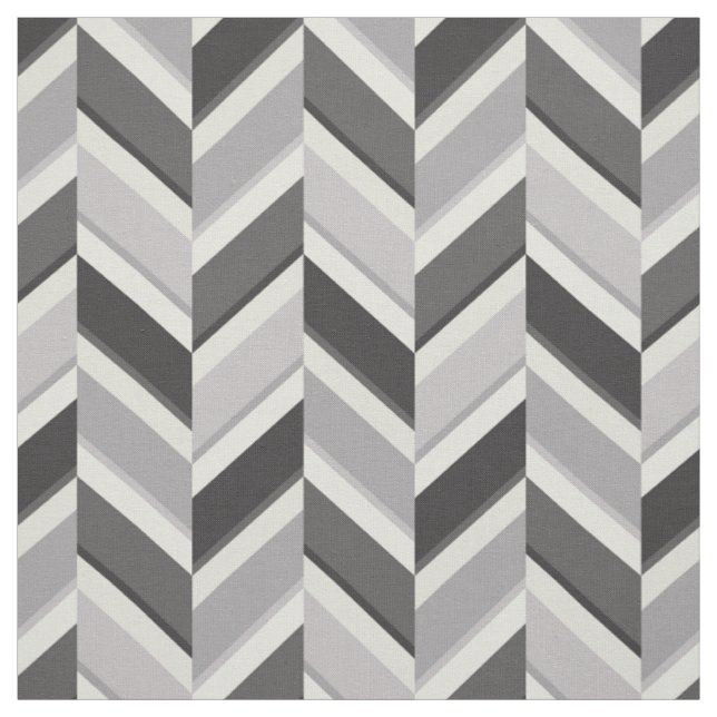 Chic neutrales, grau geometrisches Zickzackmuster Stoff (Muster)