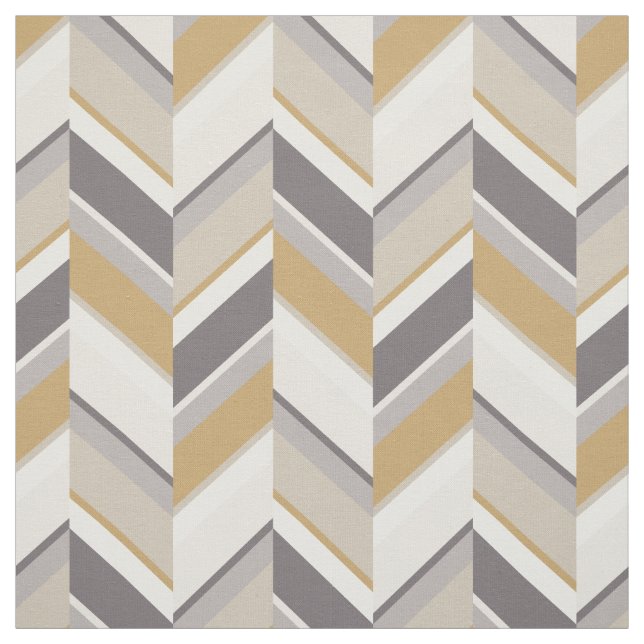 Chic neutrales grau-geometrisches Zickzag-Muster Stoff (Muster)