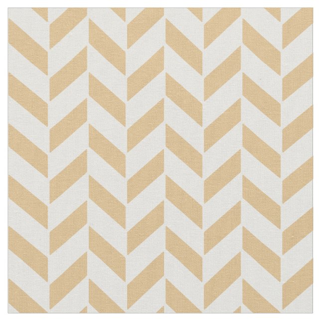 Chic neutrales, weißes Zickzack-Muster Stoff (Nahaufnahme)