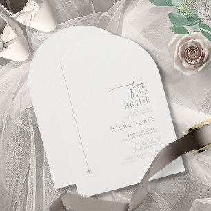 Chic Neutrals Brautparty Pulver Arch ID1020 Einladung