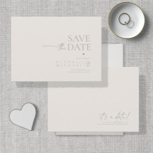 Chic Neutrals Hochzeit Bone White ID1020 Save The Date