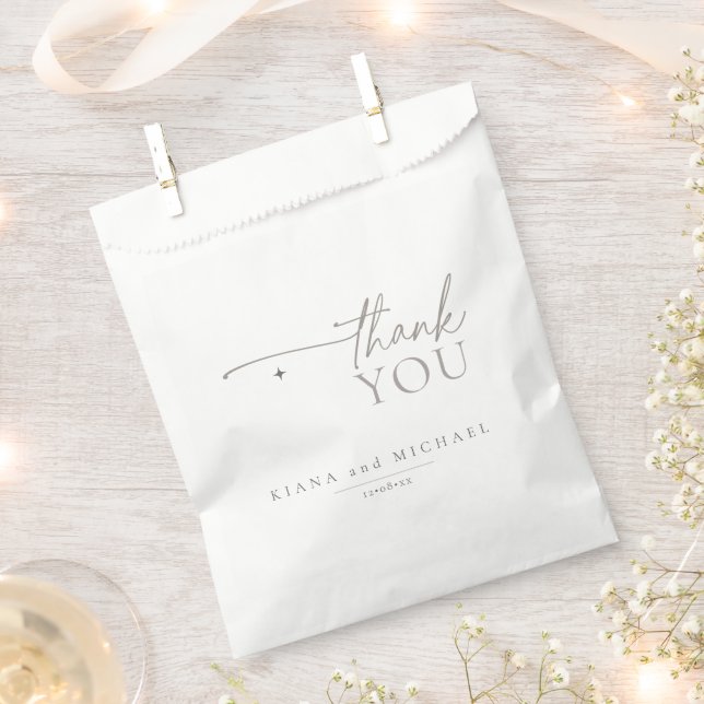Chic Neutrals Hochzeit danke Ivory ID1020 Geschenktütchen (Ausgeschnitten)